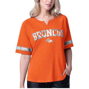 NFL Women's Fuel Up Oversized Fit T-Shirt Broncos - Regular